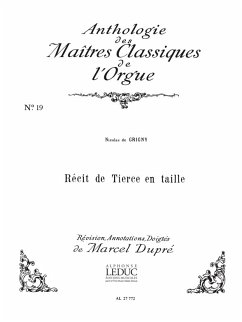 Cover Récit de tierce en taille pour orgue
