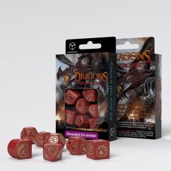 Dragons Modern Dice Set Red & gold