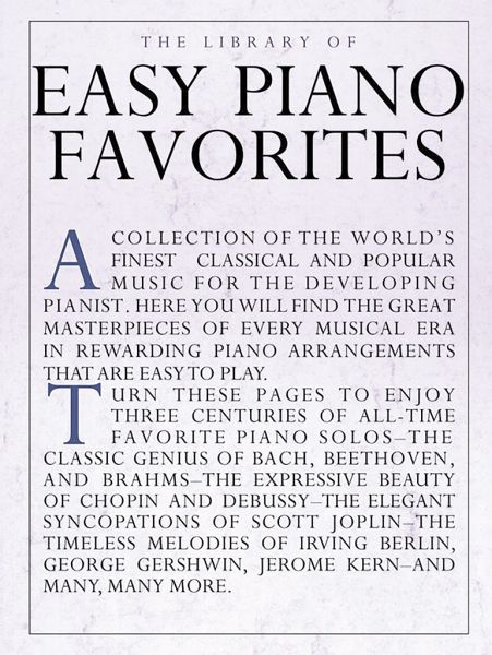 The Library Of Easy Piano Favorites The Library Of Easy Piano Favorites