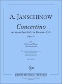 Concertino im russischen Stil op.35 für Violine und Klavier