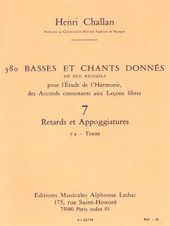 Cover 380 basses et chants donnés vol.7a Retards et appoggiatures - textes