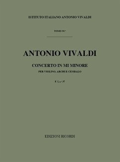 Cover Konzert e-Moll F.I,37 für Violine, Streicher und Cembalo partitur
