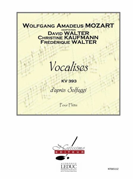 MOZART/WALTER D. VOCALISES D'APRES SOLFEGGI FLUTE