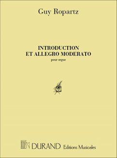 J.G. Ropartz Introduction Et Allegro Moderato, Pour Orgue Organo O Armonio