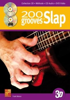 Cover 200 Grooves en Slap a la basse en 3D (+CD + DVD) (frz)