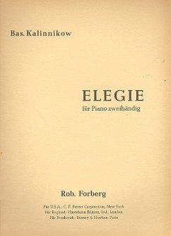 Cover Elegie für Klavier
