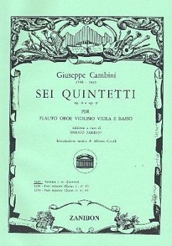 6 quintetti op.8-9 per flauto, oboe e trio d'archi Partitur