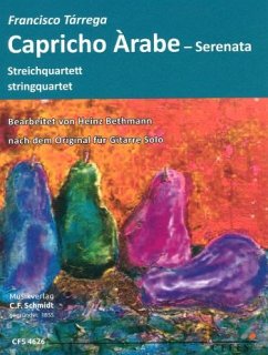 Cover Capricho arabe für Streichquartett Partitur und Stimmen