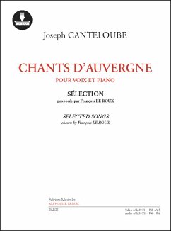 Cover Chants d'Auvergne (+Download Card) pour voix et piano (fr)