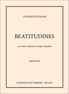 Beatitudines für Bass (Bariton), Klarinette, Trompete, Viola, Kontrabass und Pauken Partitur