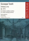 Sinfonia a tre e-Moll op.5,11 für 2 Violinen und Bc Partitur und Stimmen