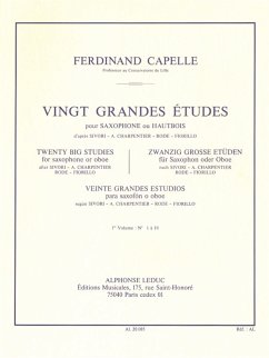 20 grandes études vol.1 (nos.1-10) pour saxophone ou hautbois