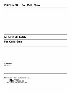 Leon Kirchner, For Cello Solo (1986) Cello Buch