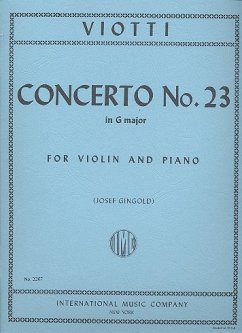 Cover Concerto G major no.23 for violin and piano