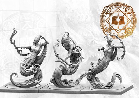 Sorcerer Kings: Windborn Djinn (with Bows) (Pronounced 