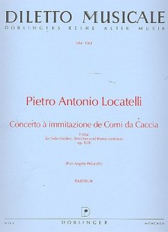 Cover CONCERTO A IMMITAZIONE DE CORNI DA CACCIA F-DUR, OP.4,8 FUER VIOLINE STREICHER UND B.C., PARTITUR