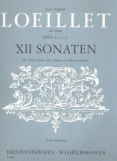 Cover 12 Sonaten op.4 Band 1 (Nr.1-3) Für Altblockflöte (Vl) und Bc