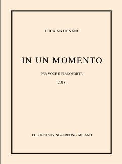 Cover Luca Antignani, In un momento Vocal and Piano Buch