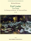 5 Lieder op.39 für Gesang und Klavier Partitur