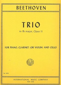 Cover Trio B flat major op.11 for piano, clarinet (violin) and cello parts
