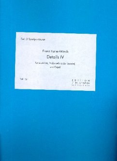 Cover Details 4 für Blockflöte, Violoncello (Gambe) und Orgel 3 Spielpartituren