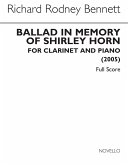 Richard Rodney Bennett, Ballad In Memory Of Shirley Horn Klarinette und Klavier Buch