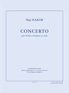 Cover Concerto pour violon et orchestre ŕ cordes pour violon et piano