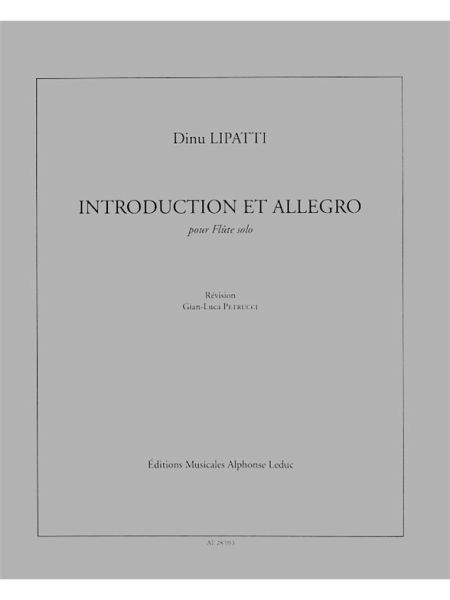 Introduction et Allegro pour flűte solo Introduction et Allegro pour flűte solo