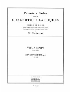 Cover VIEUXTEMPS/CATHERINE PREMIER SOLO EXTRAIT CONCERTO N02 OP19 VIOLON ET PIANO