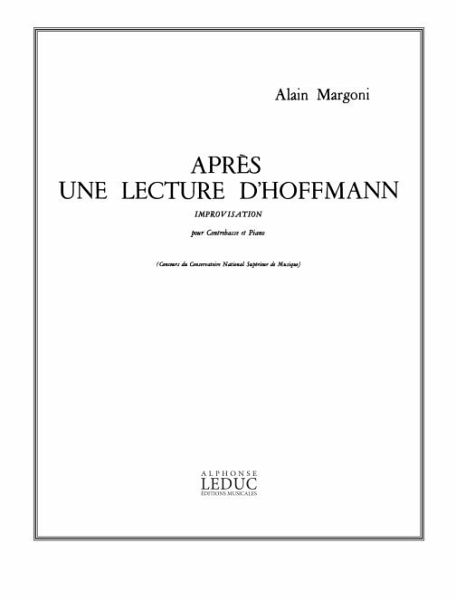 MARGONI APRES UNE LECTURE D'HOFFMANN CONTREBASSE (A CORDES) ET PIANO