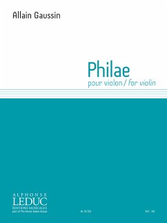 Cover Allain Gaussin, Philae For Solo Violin Violin Buch