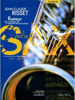 Cover Rumeur (+CD) pour saxophone alto et dispositif électroacoustique