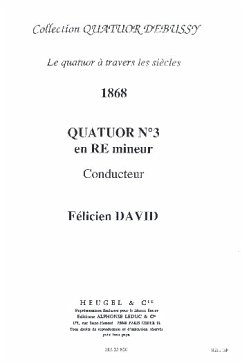 Quatuor en ré mineur no.3 pour quatuor ŕ cordes partition et parties