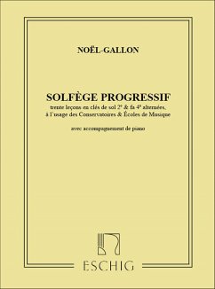 Cover Gallon Solfege Progressif Avec Piano (2 Clefs Sol Et Fa Music Education