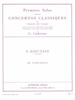 Cover Solo no.1 du concerto no.19 pour violon et piano Catherine, R., rev.