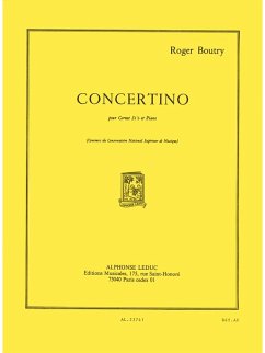 Cover BOUTRY CONCERTINO CORNET SIB ET PIANO
