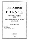 FRANCK M. 2 PAVANS BRASS QUINTET/SCORE AND PARTS(PTION/PTIES)MFB016