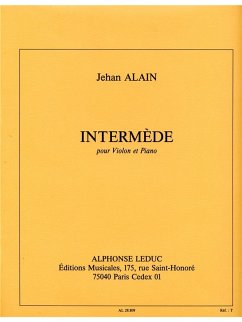 Cover ALAIN J. INTERMEDE VIOLON ET PIANO