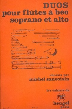 Duos pour 2 flutes a bec (sa) partition Sanvoisin, Michel, Ed