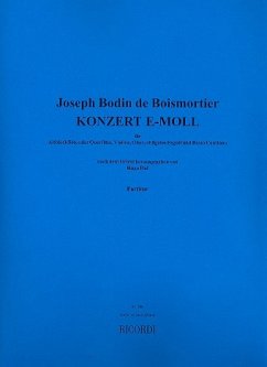 Cover Konzert e-moll für Altblockflöte (Flöte, Violine, Oboe), obl. Fagott und bc