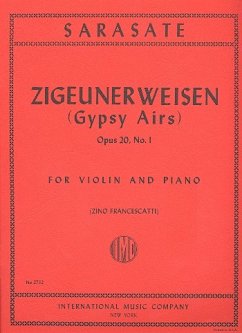 Cover Zigeunerweisen (Gypsy Airs) op.20 no.1 for violin and piano