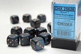 Opaque 16mm d6 Dusty Blue/copper Dice Block (12 dice)