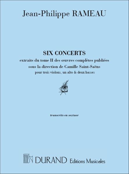 Rameau 6 Concerts En Sextuor Conducteur Chamber music