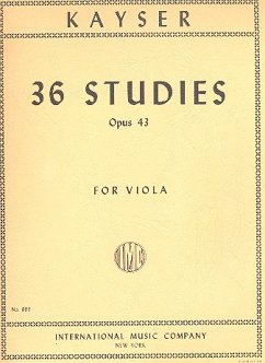 Cover 36 Studies op.43 for viola