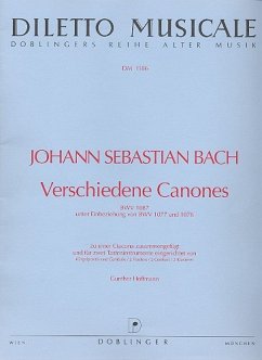 Cover Verschiedene Canones für Orgelpositiv und Cembalo