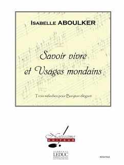 Cover ABOULKER SAVOIR VIVRE ET USAGES MONDAINS/CHANT (BARYTON) ET PIANO