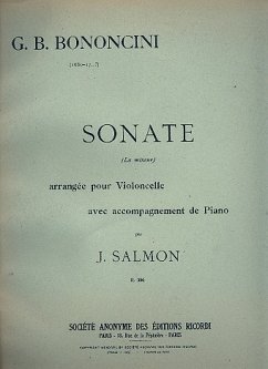 Sonate en la mineur R386 pour violoncelle et piano