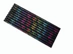 Bleistift mit Radiergummi Violinschlüssel schwarz/bunt Set aus 10 Stück