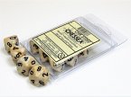 Marble Ivory/black Set of Ten d10s