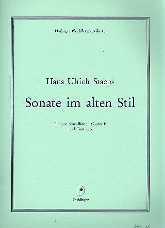 Sonate im alten Stil für Blockflöte in C (oder F) und Bc Sonate im alten Stil für Blockflöte in C (oder F) und Bc